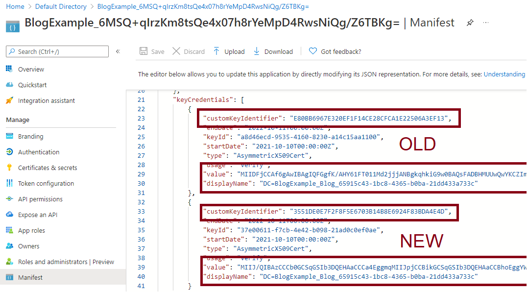 To fully remediate the issue, the new certificate must be generated, and the old certificate will need to be removed from the App Registration.