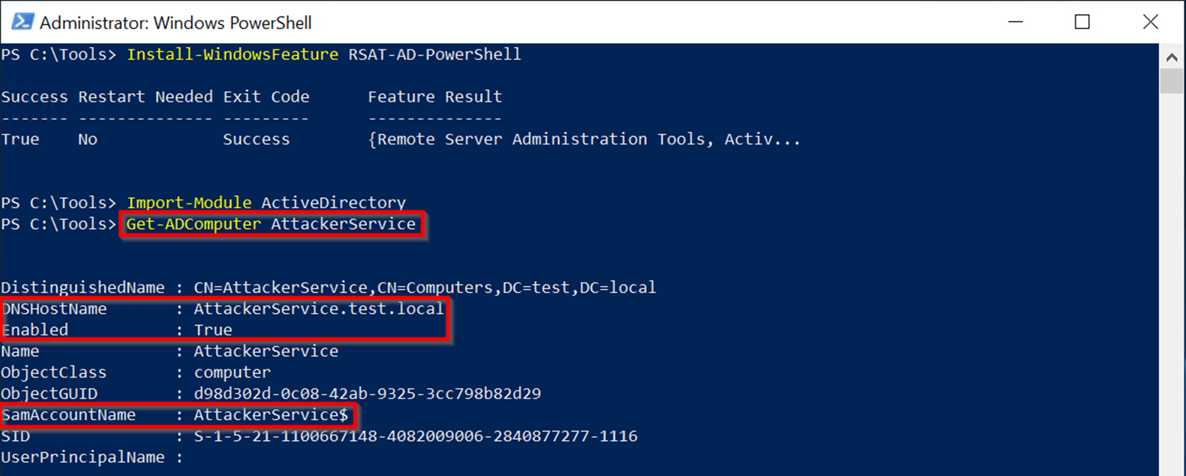 Powershell Inspect Machine Account